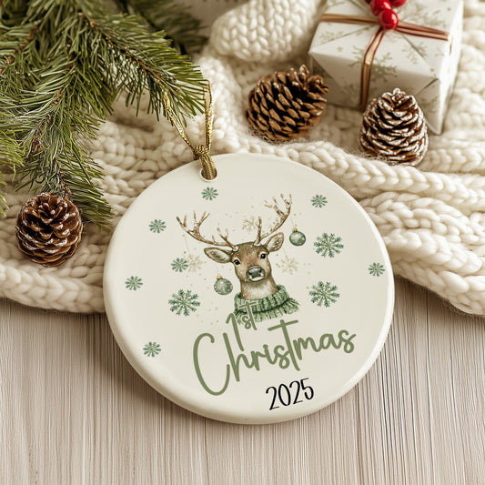 First Christmas Deer Ornament