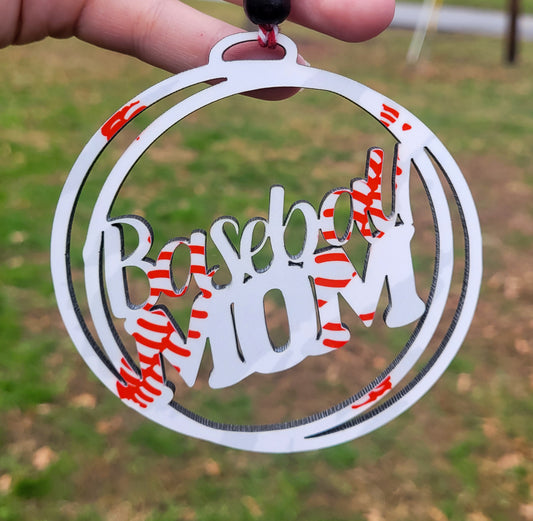 Baseball Mom & Softball Mom Car Charms