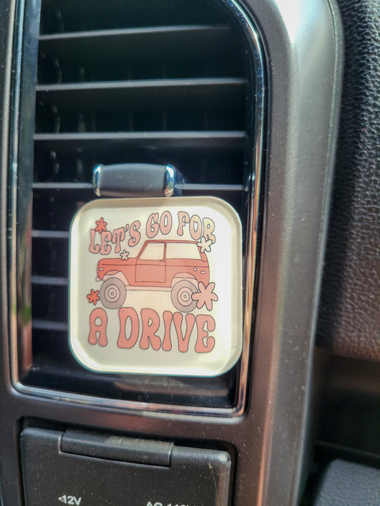 "Let’s Go for a Drive" Car Vent Clip – Adventure Starts Here