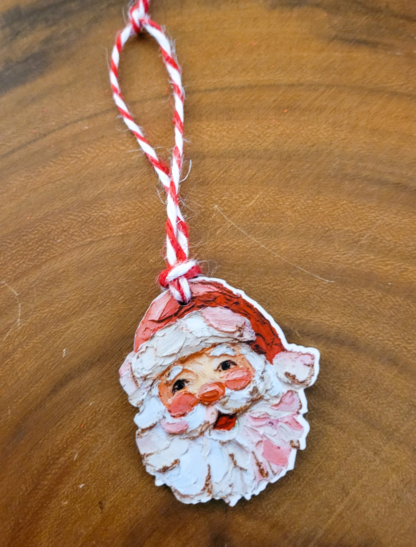 Brush Stroke Santa Ornament