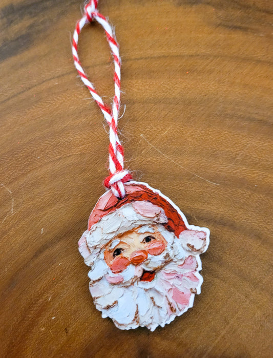 Brush Stroke Santa Ornament