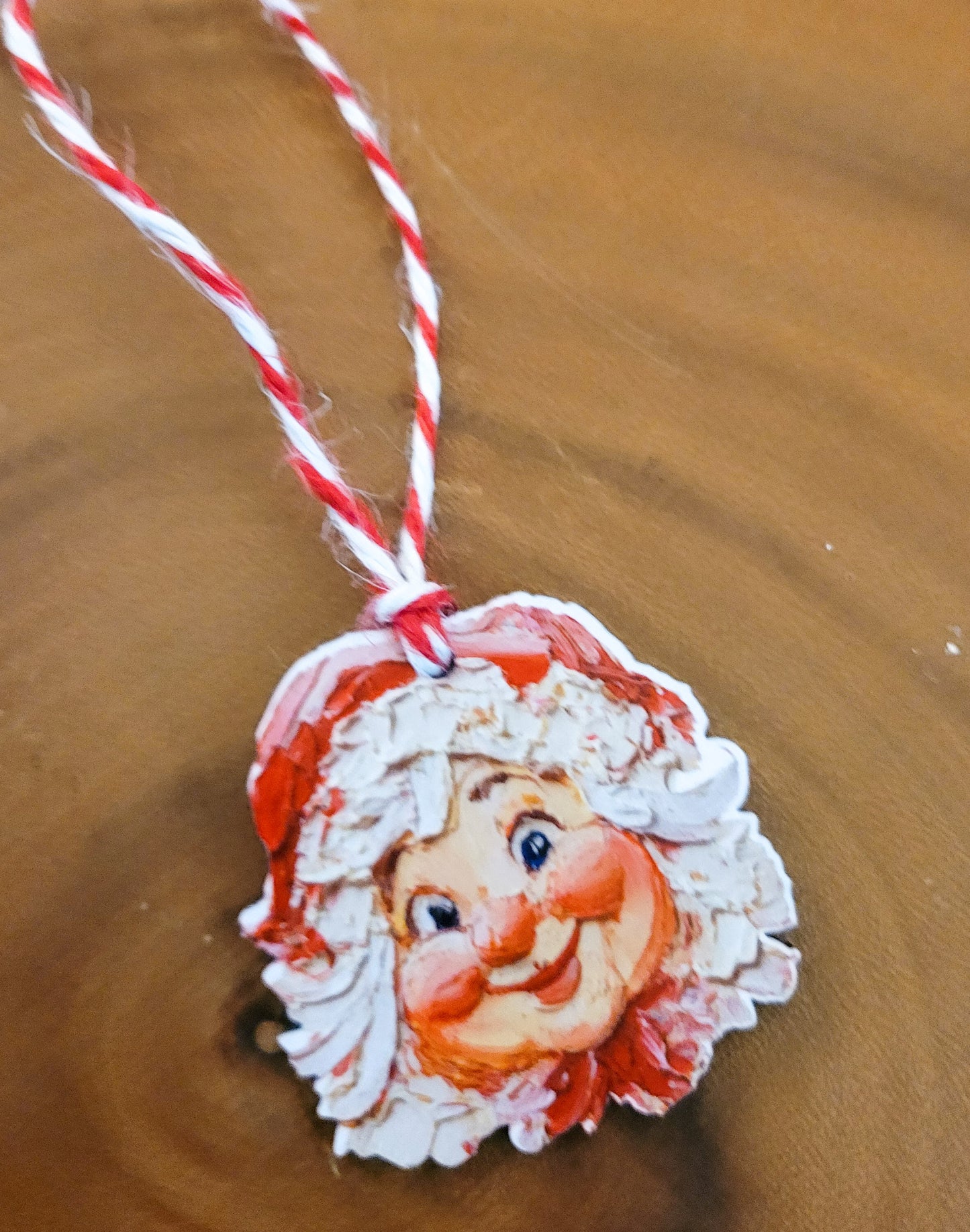 Brush Stroke Mrs. Claus Ornament