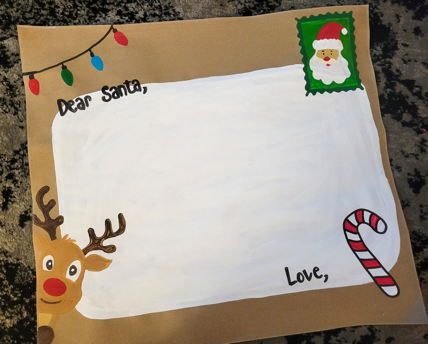 Hand-Painted “Letters to Santa” Banner