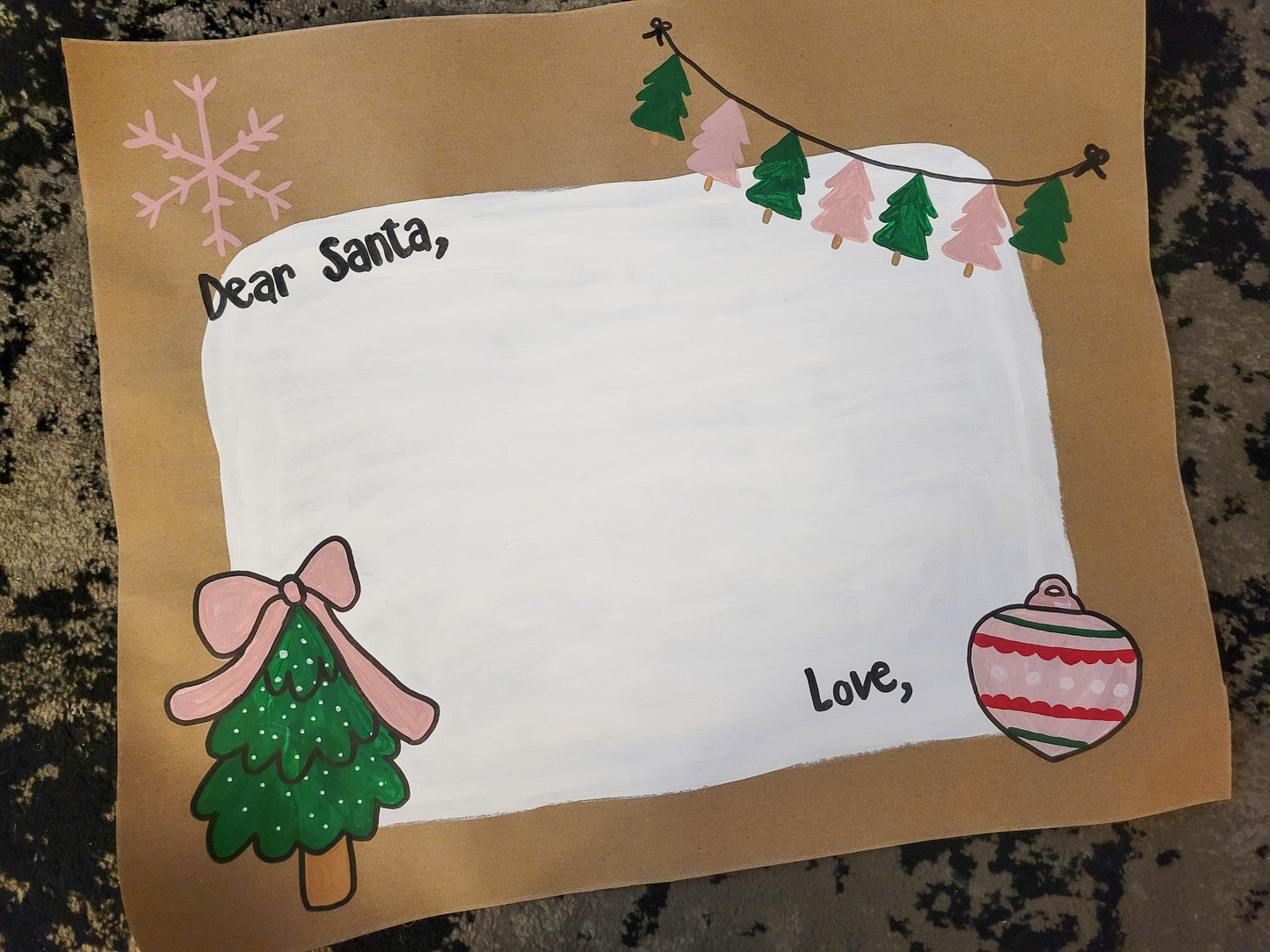 Hand-Painted “Letters to Santa” Banner