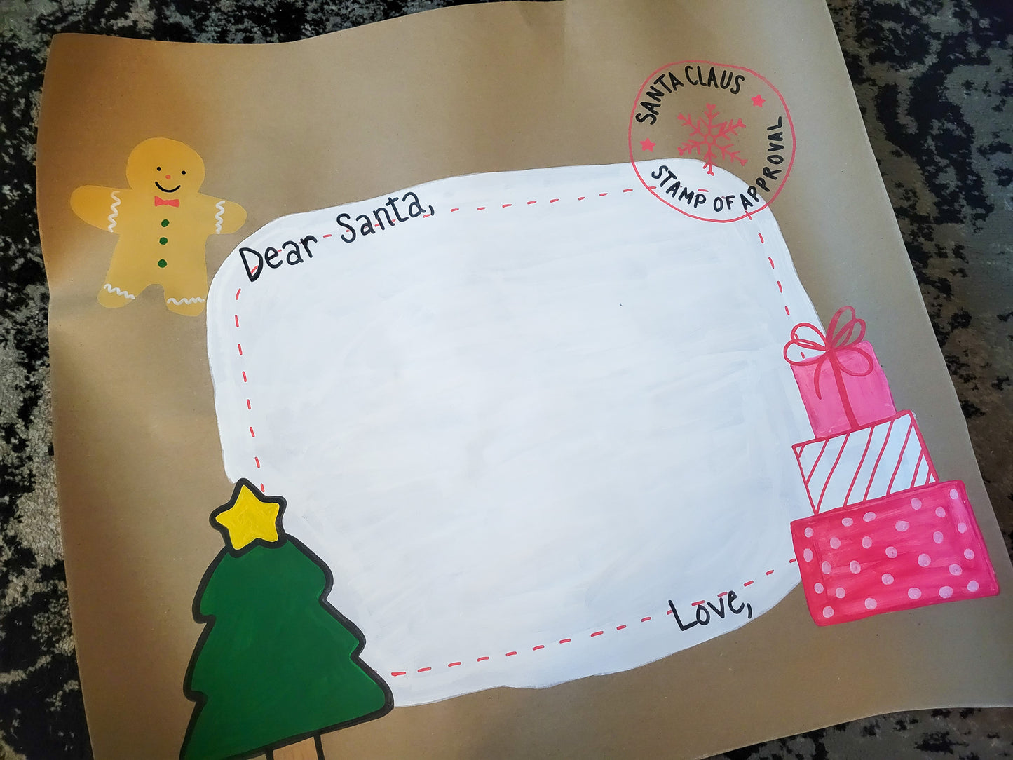 Hand-Painted “Letters to Santa” Banner