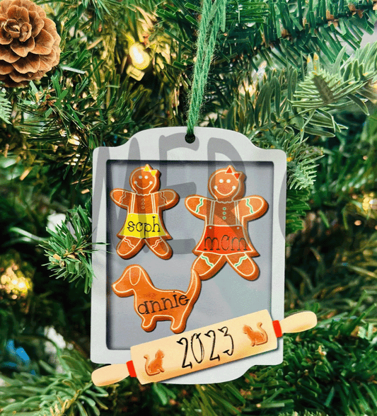 Custom Gingerbread Family Ornament