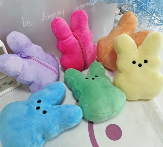 Custom Name Plush Bunny Zipper Pouch- A Unique and Personalized Gift for Every Occasion *Pre-Order*