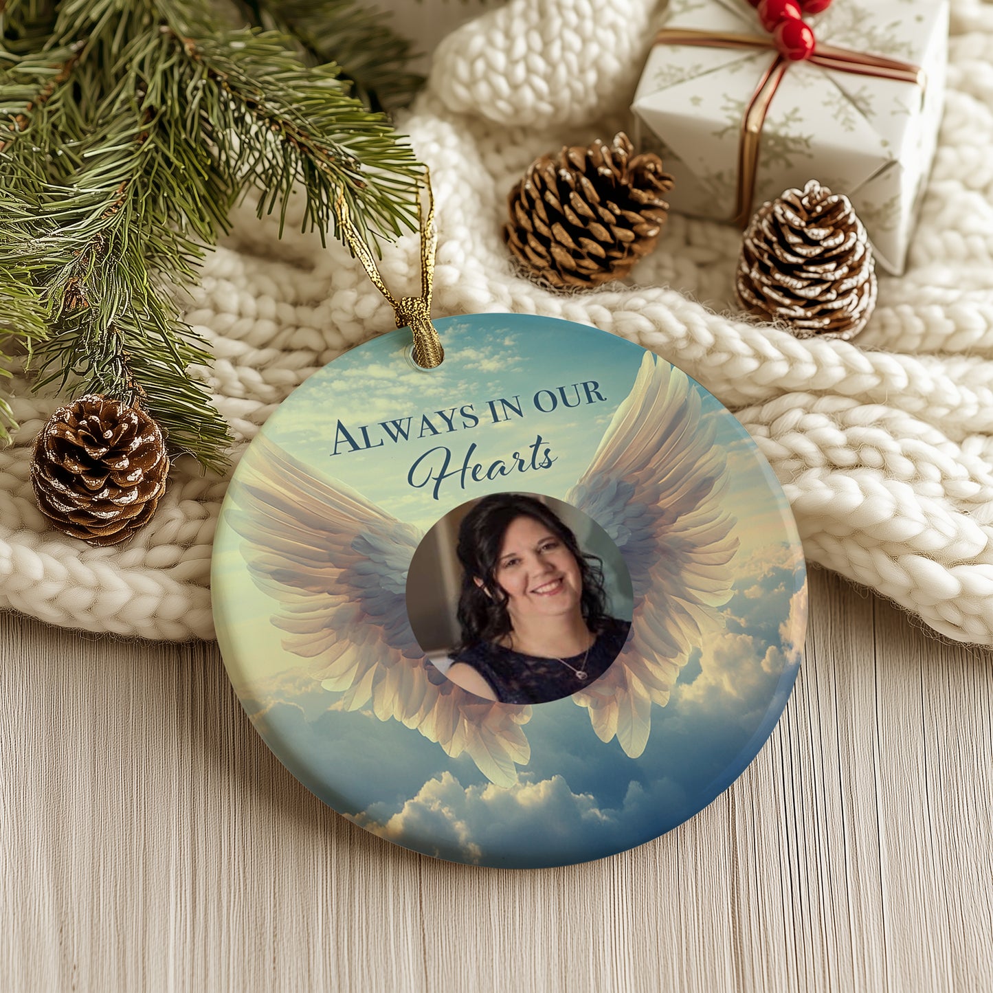 Custom Memorial Picture Ornament