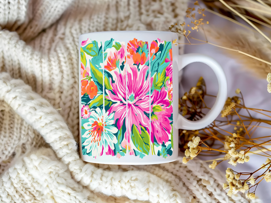 Boho Floral Mug – Sip in Style with Free-Spirited Blooms