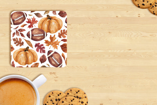 Fall Football Coaster Set