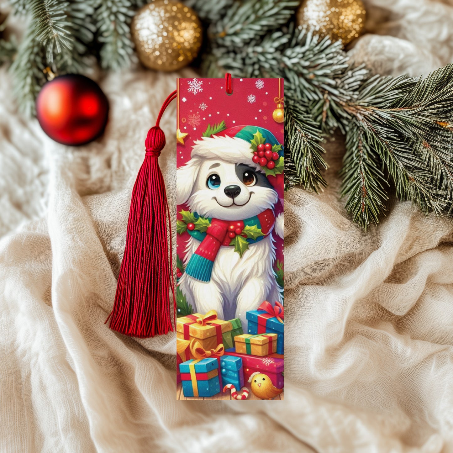Christmas Dog Bookmark
