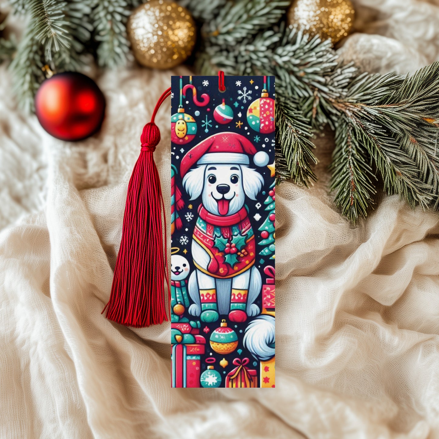 Christmas Dog Bookmark