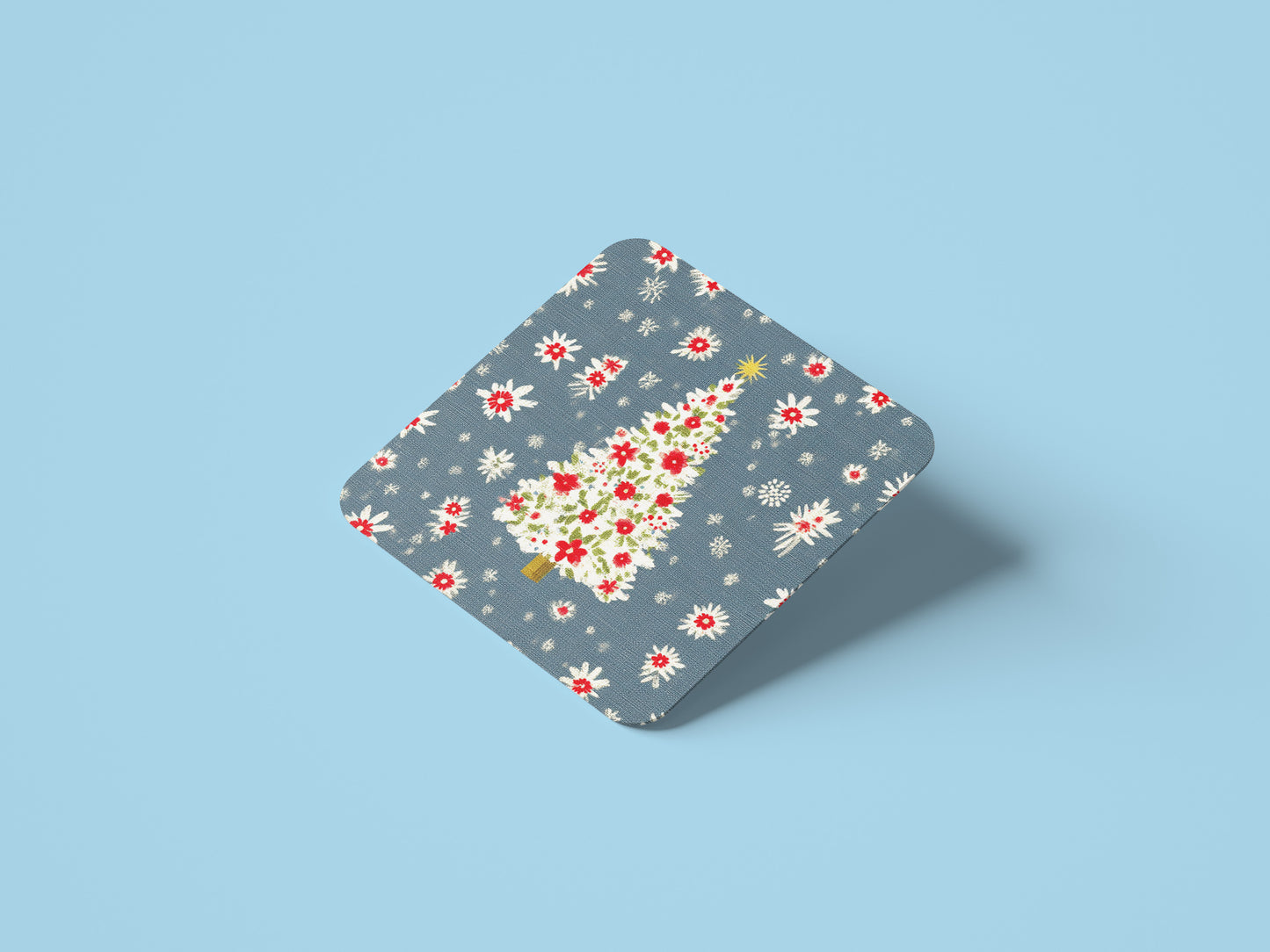 Preppy Christmas Tree Ceramic Coasters