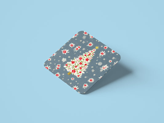 Preppy Christmas Tree Ceramic Coasters