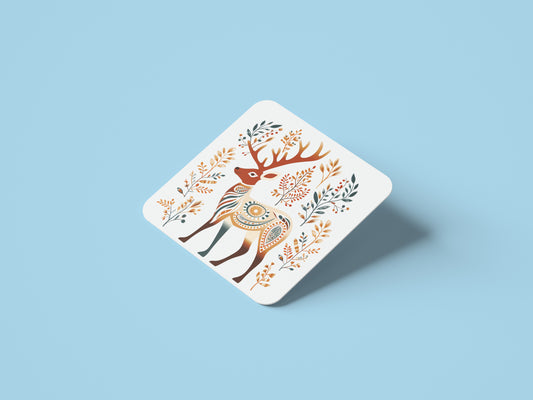 Scandinavian Deer Ceramic Coasters