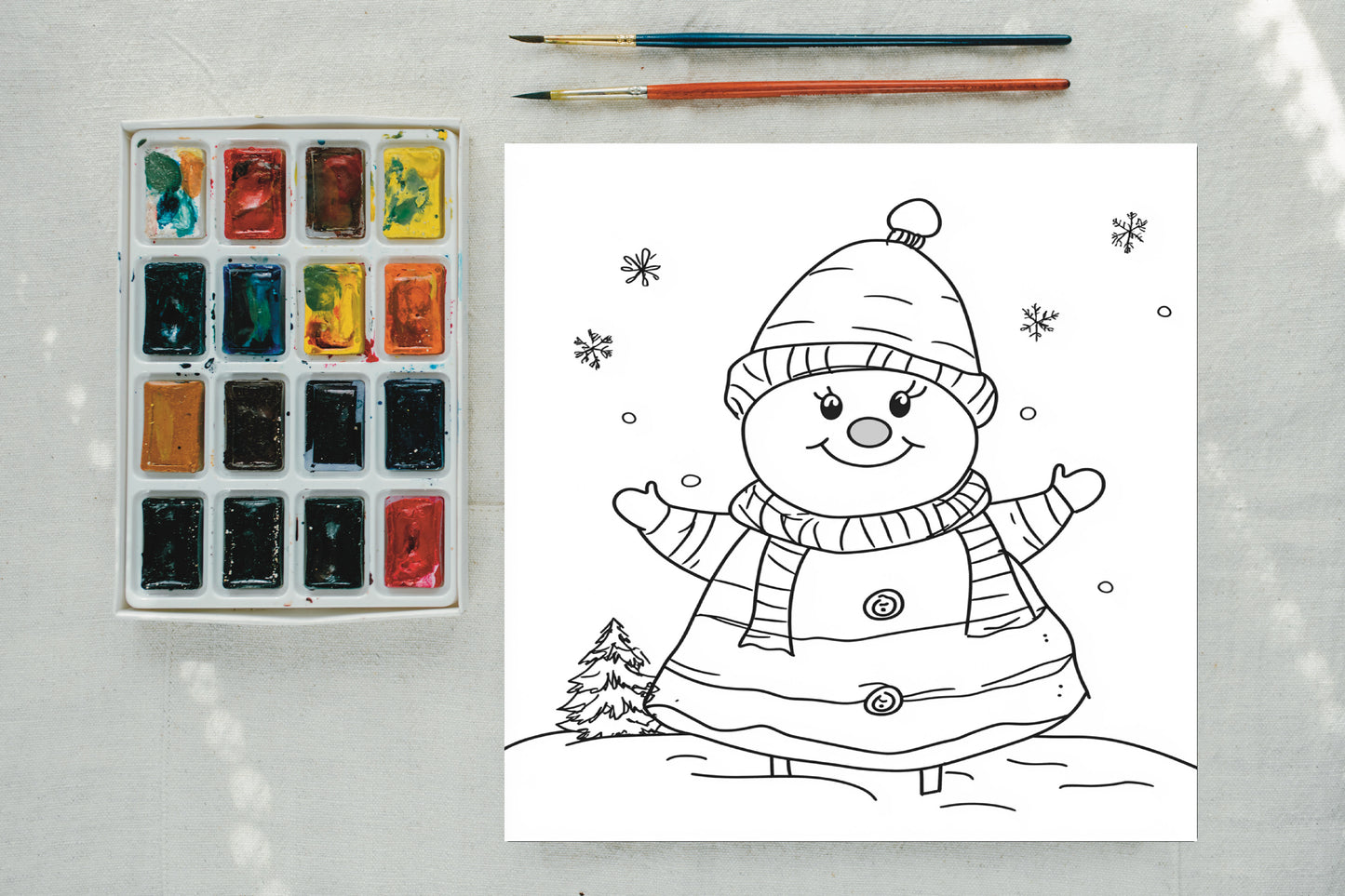 Christmas Coloring Canvas