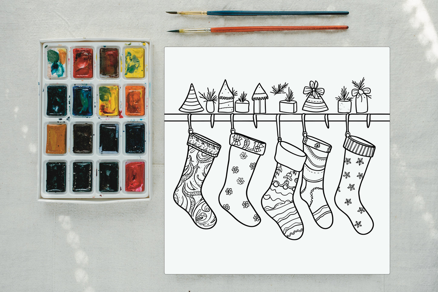 Christmas Coloring Canvas