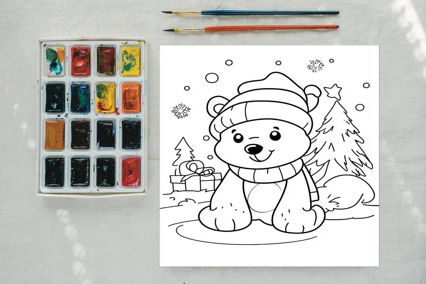 Christmas Coloring Canvas