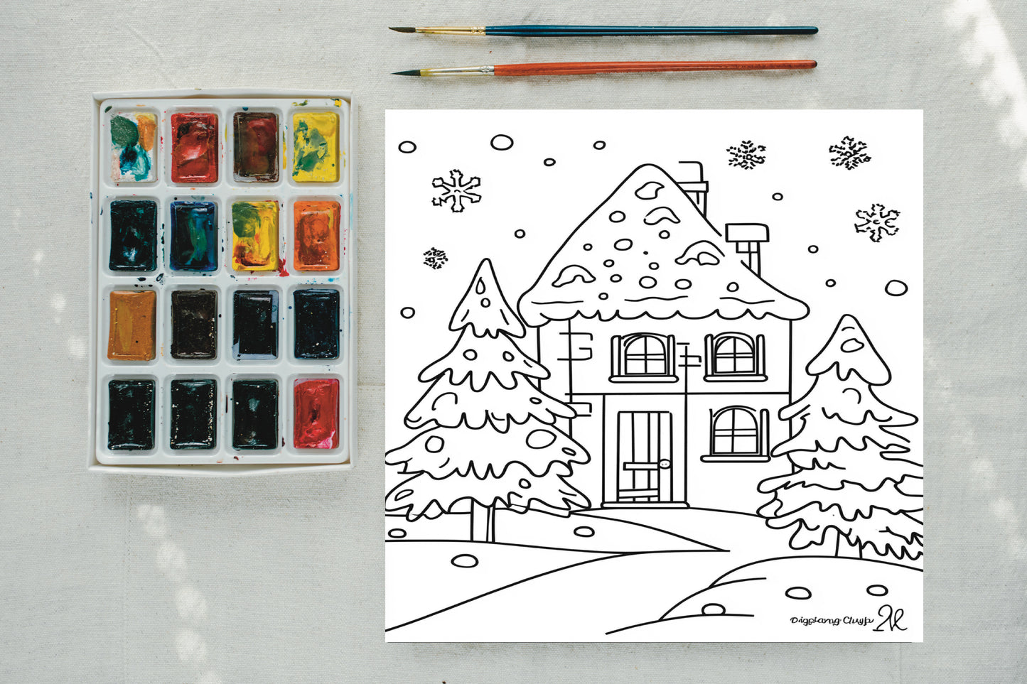 Christmas Coloring Canvas