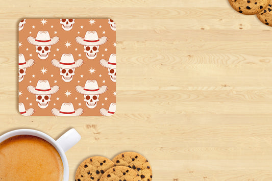 Cowboy Skeleton Coaster Set