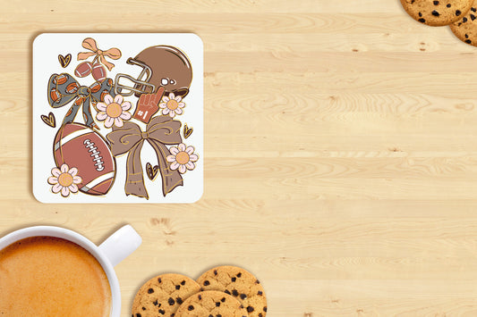Girly Football Coaster Set