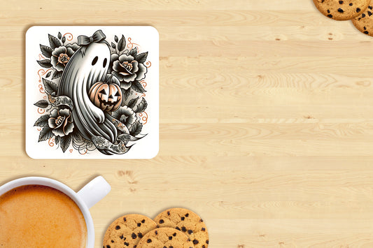 Floral Ghost Coaster Set