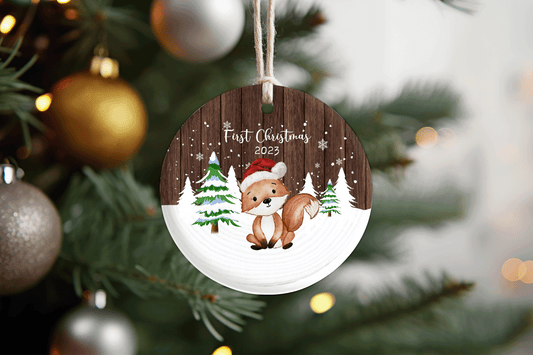Baby's First Christmas Fox Ornament