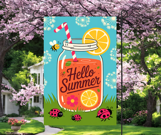 Mason Jar Tea Garden Flag