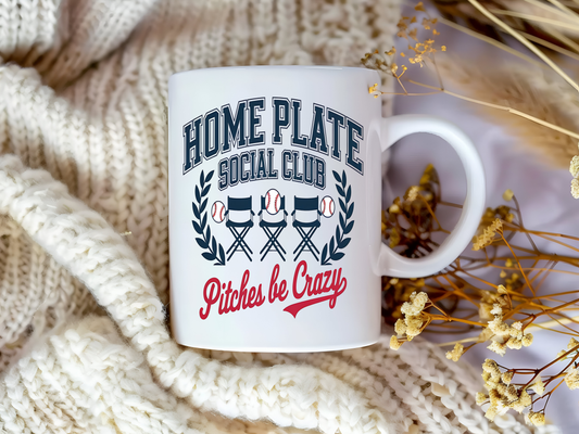 Home Plate Social Club – Baseball-Inspired Coffee Mug