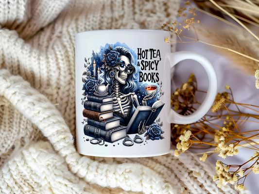 Hot Tea and Spicy Books – Romance Reader Mug