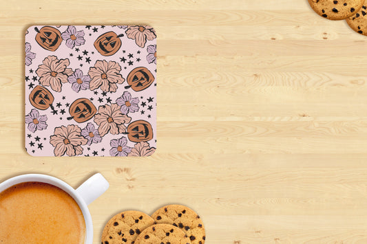 Pastel Pumpkins Coaster Set