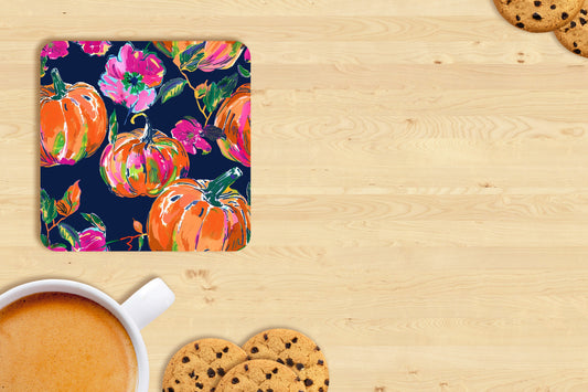 Preppy Pumpkin Coaster Set