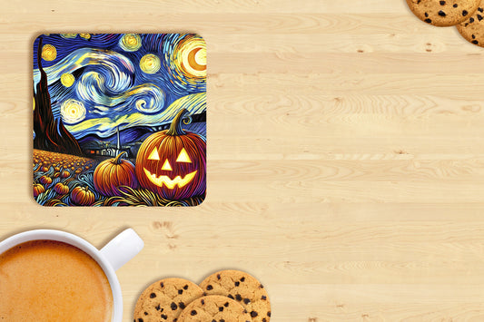 Halloween Van Gogh Design Coaster Set