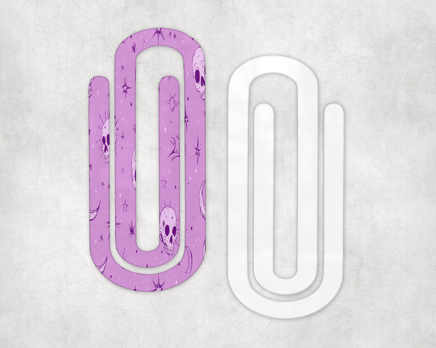Purple Goth Acrylic Jumbo Paperclip Bookmark
