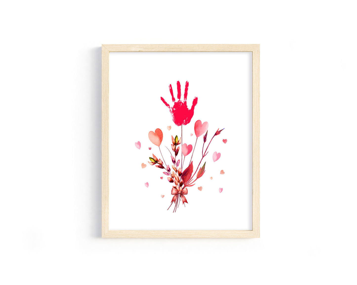 DIY Hearts Bouquet Handprint Sign