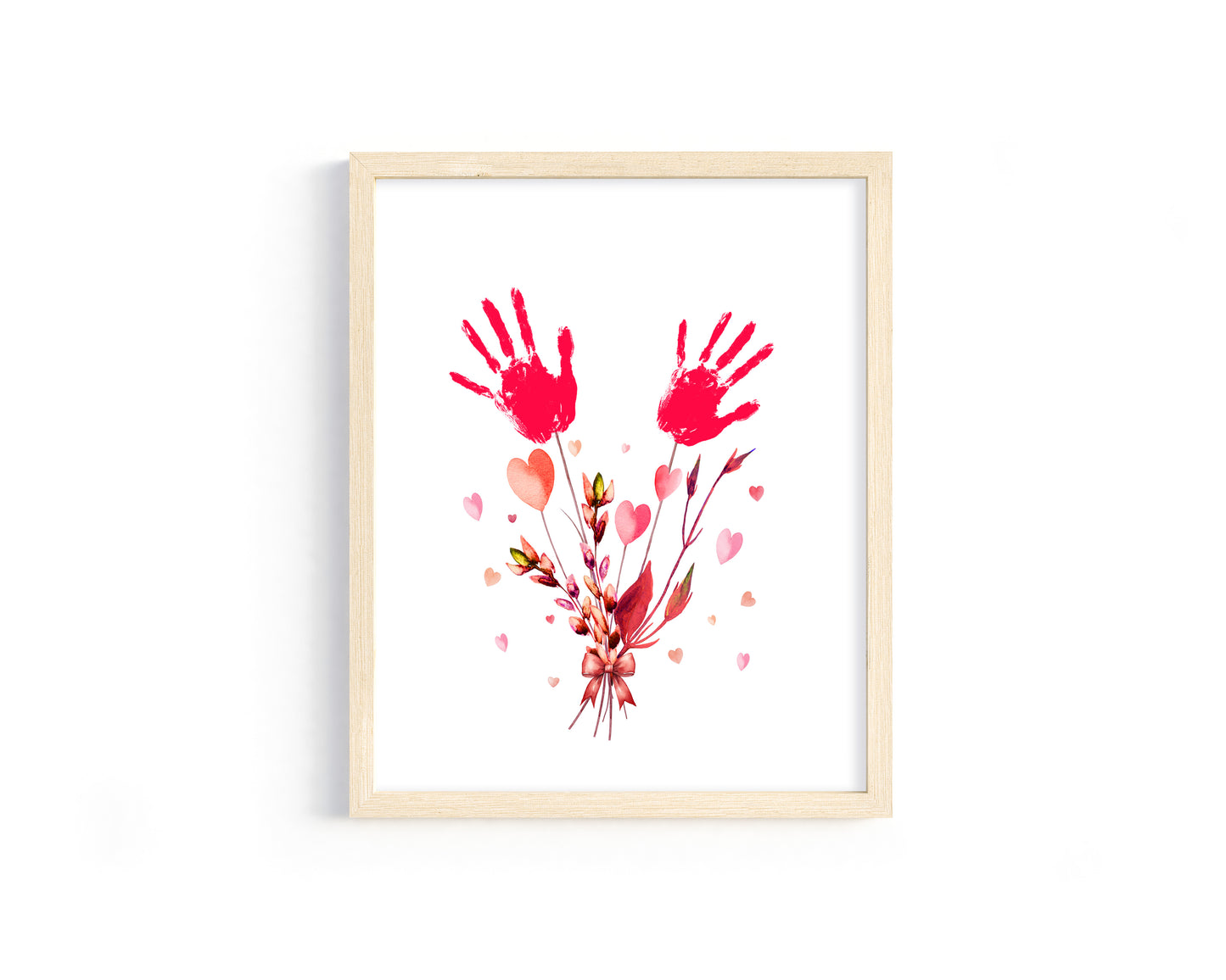 DIY Hearts Bouquet Handprint Sign