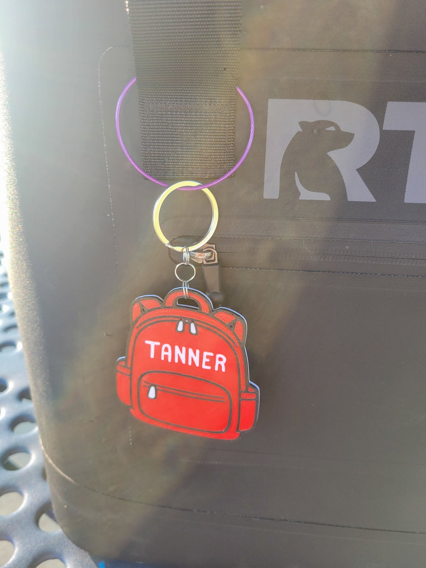 Custom Name Backpack Keychain