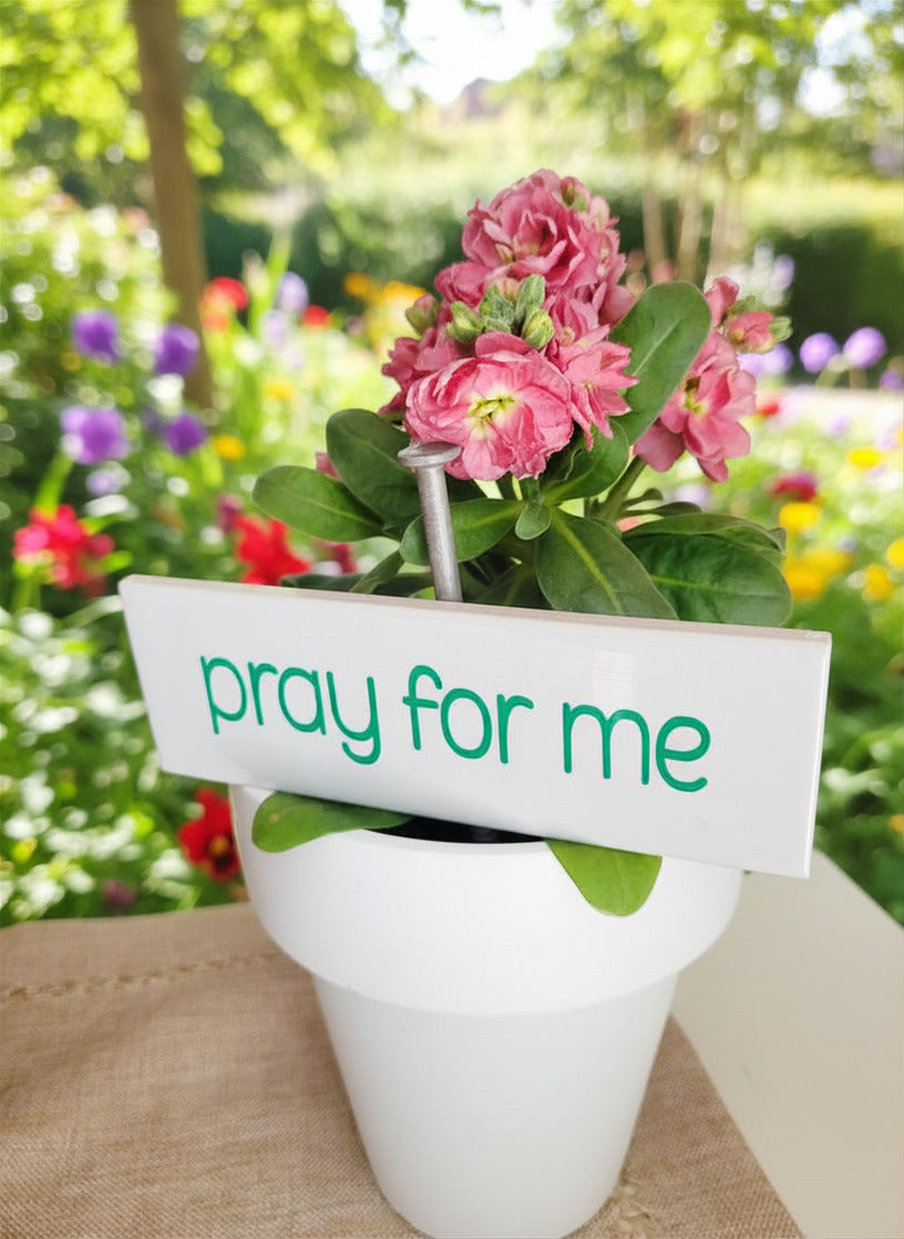 White Funny Garden Stakes