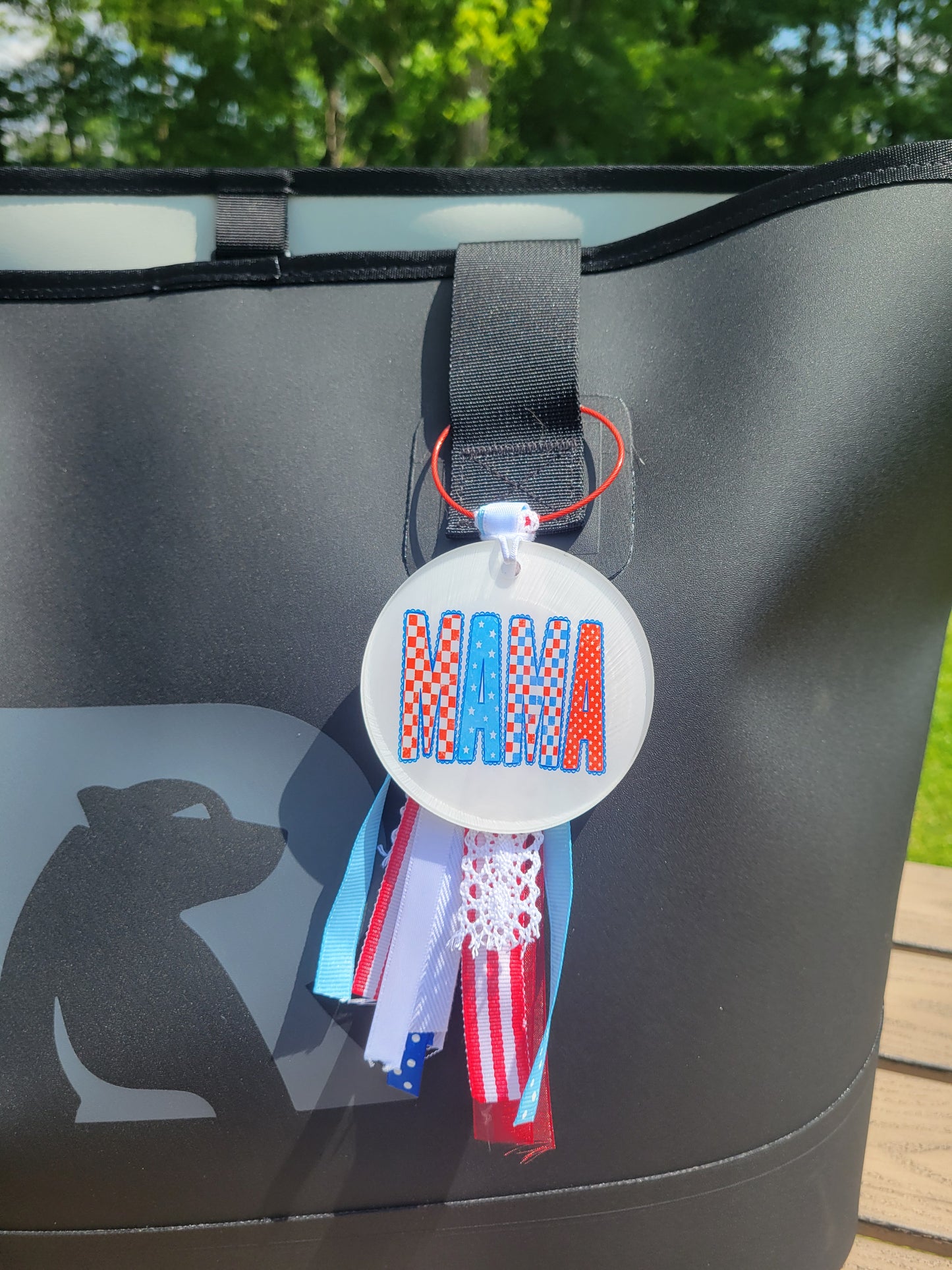 Patriotic Mama Ribbon Tag