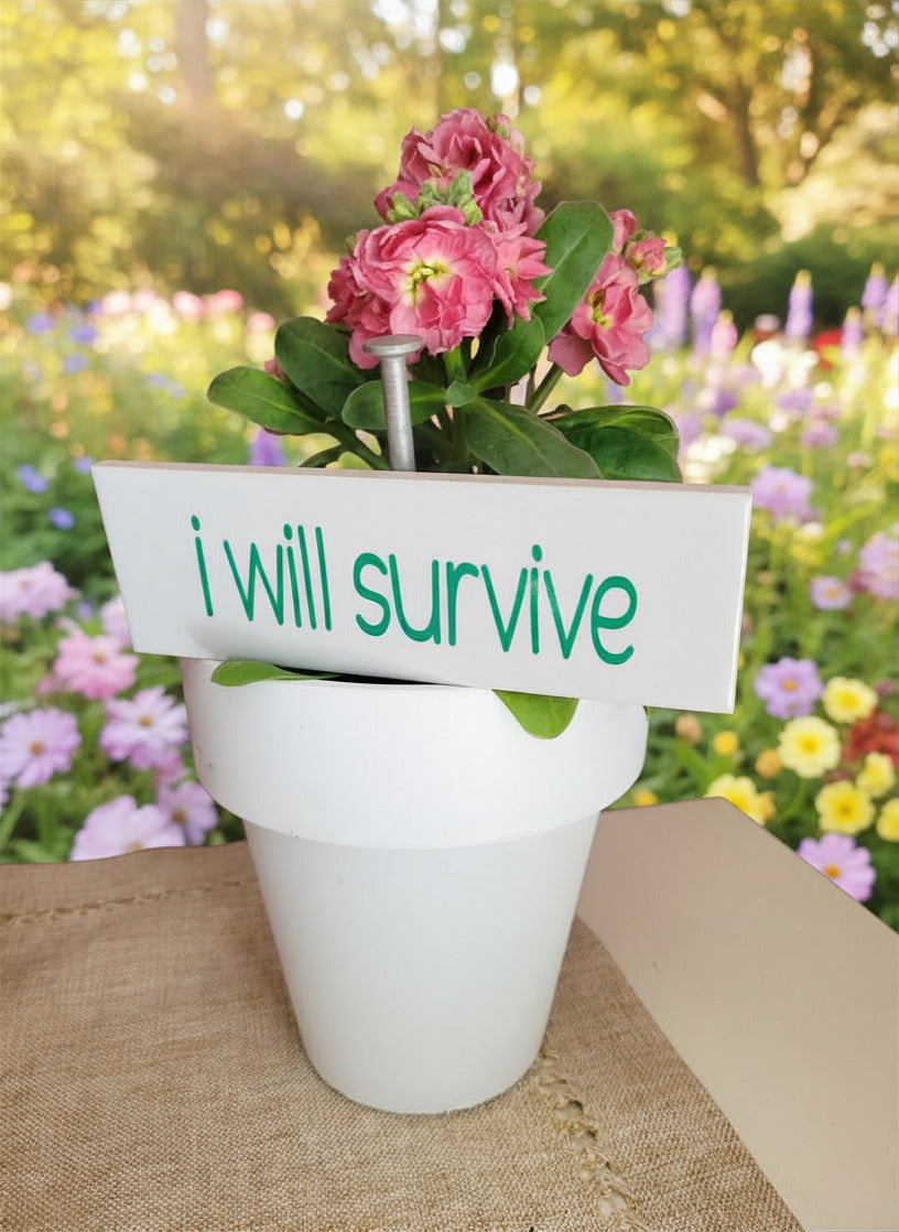 White Funny Garden Stakes