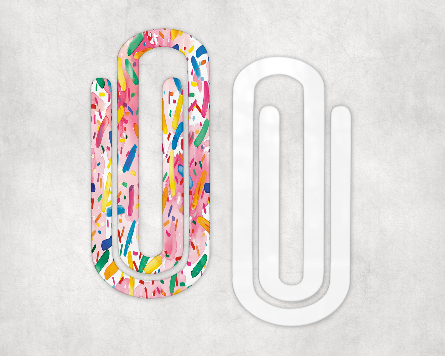 Sprinkles Acrylic Jumbo Paperclip Bookmark