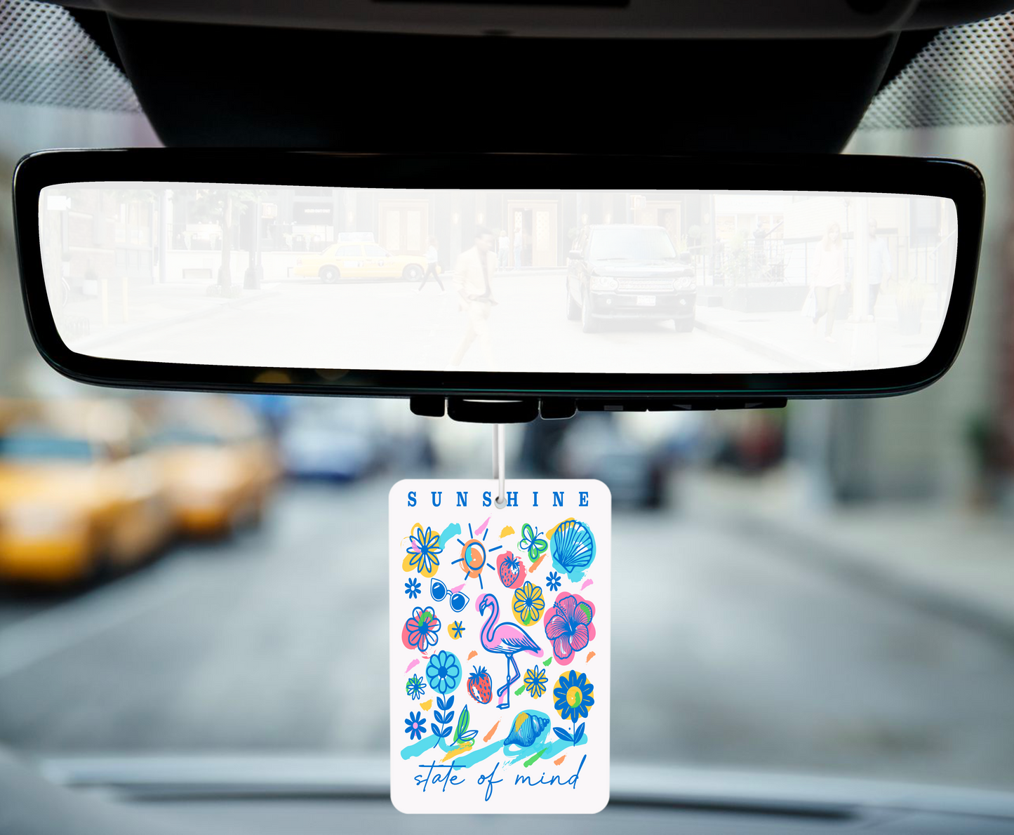 Sunshine State of Mind Car Air Freshener - Tropical Florida Design, Long-Lasting Scent