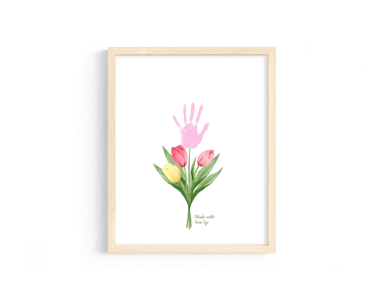 DIY Tulips Bouquet Handprint Sign