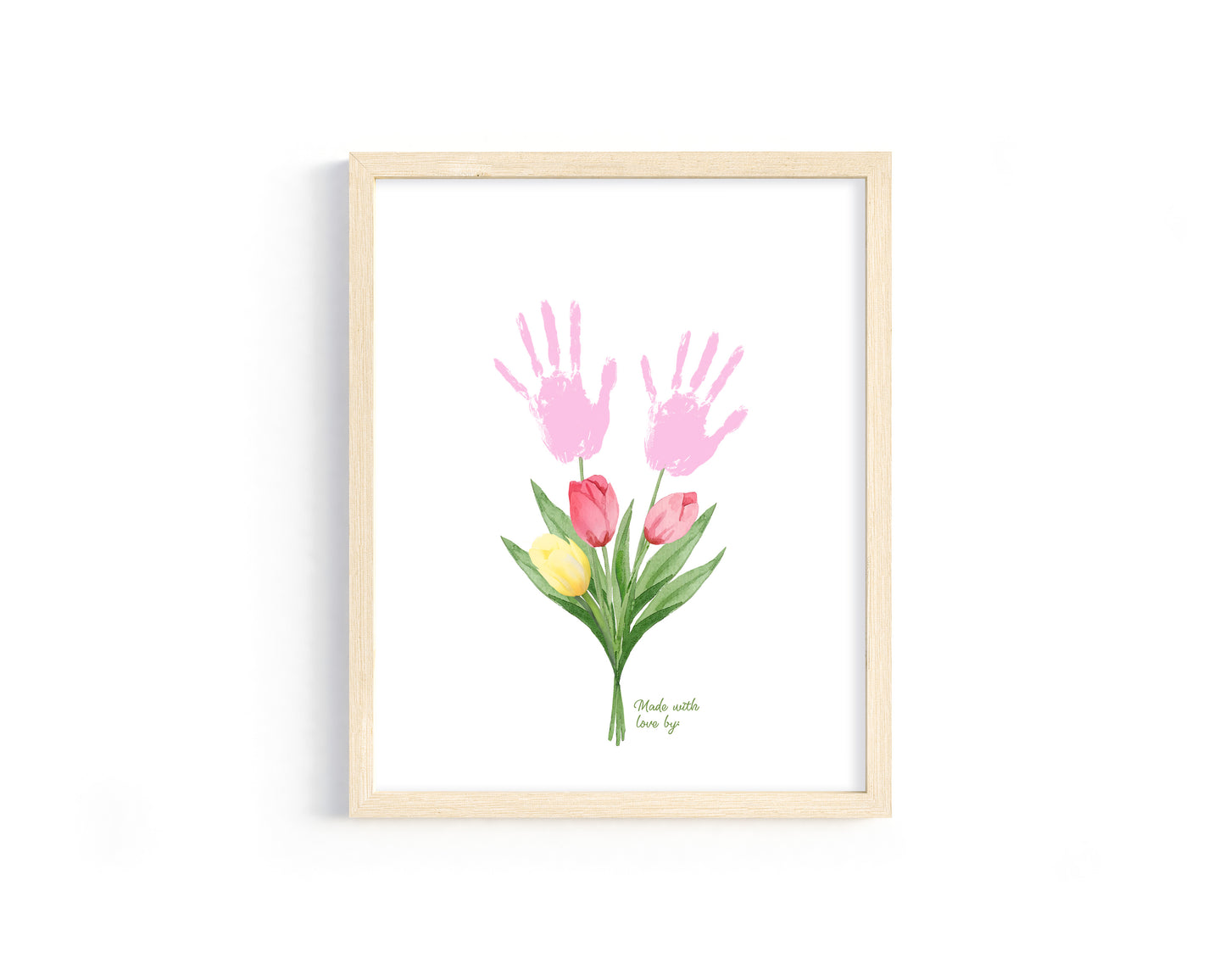 DIY Tulips Bouquet Handprint Sign