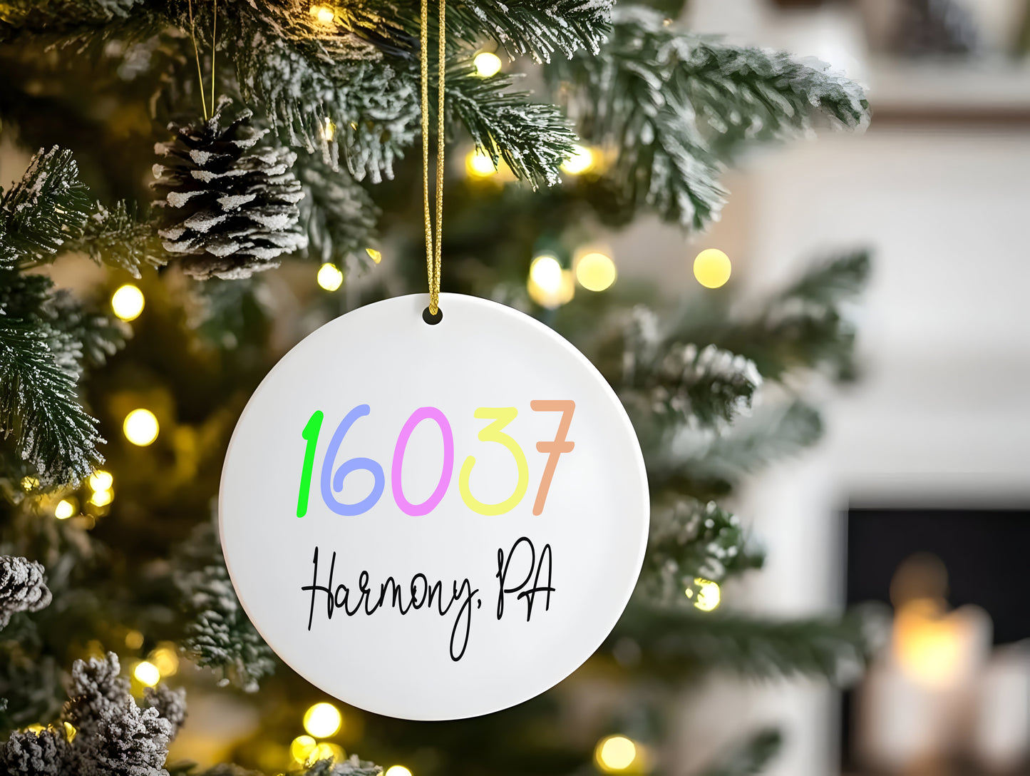 Custom Zip Code Ornament