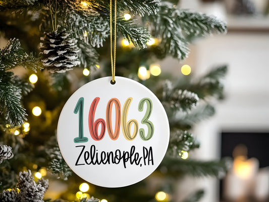 Custom Zip Code Ornament