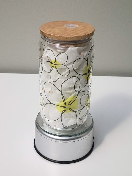Floral Glass Libby Cup