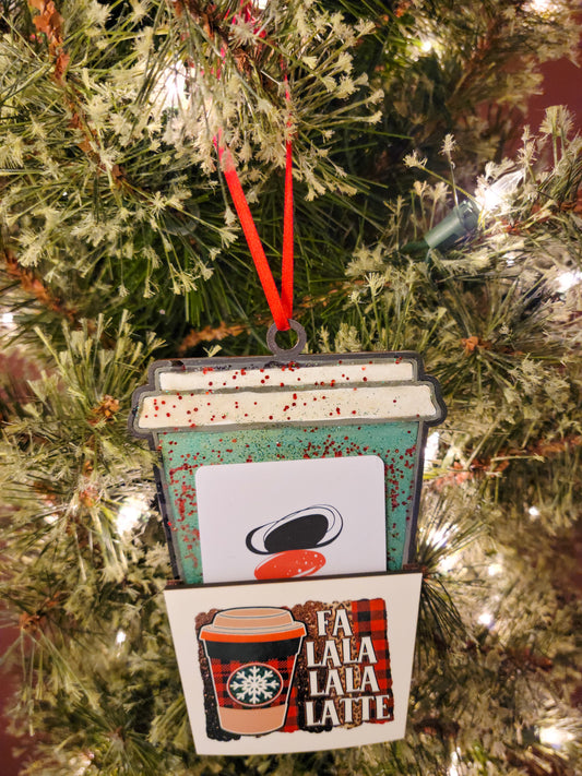 Coffee Cup Gift Card Holder Ornament
